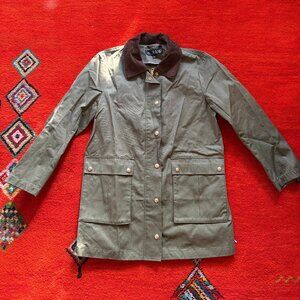 J.Crew Heritage Barn Jacket Waxed Coat Green